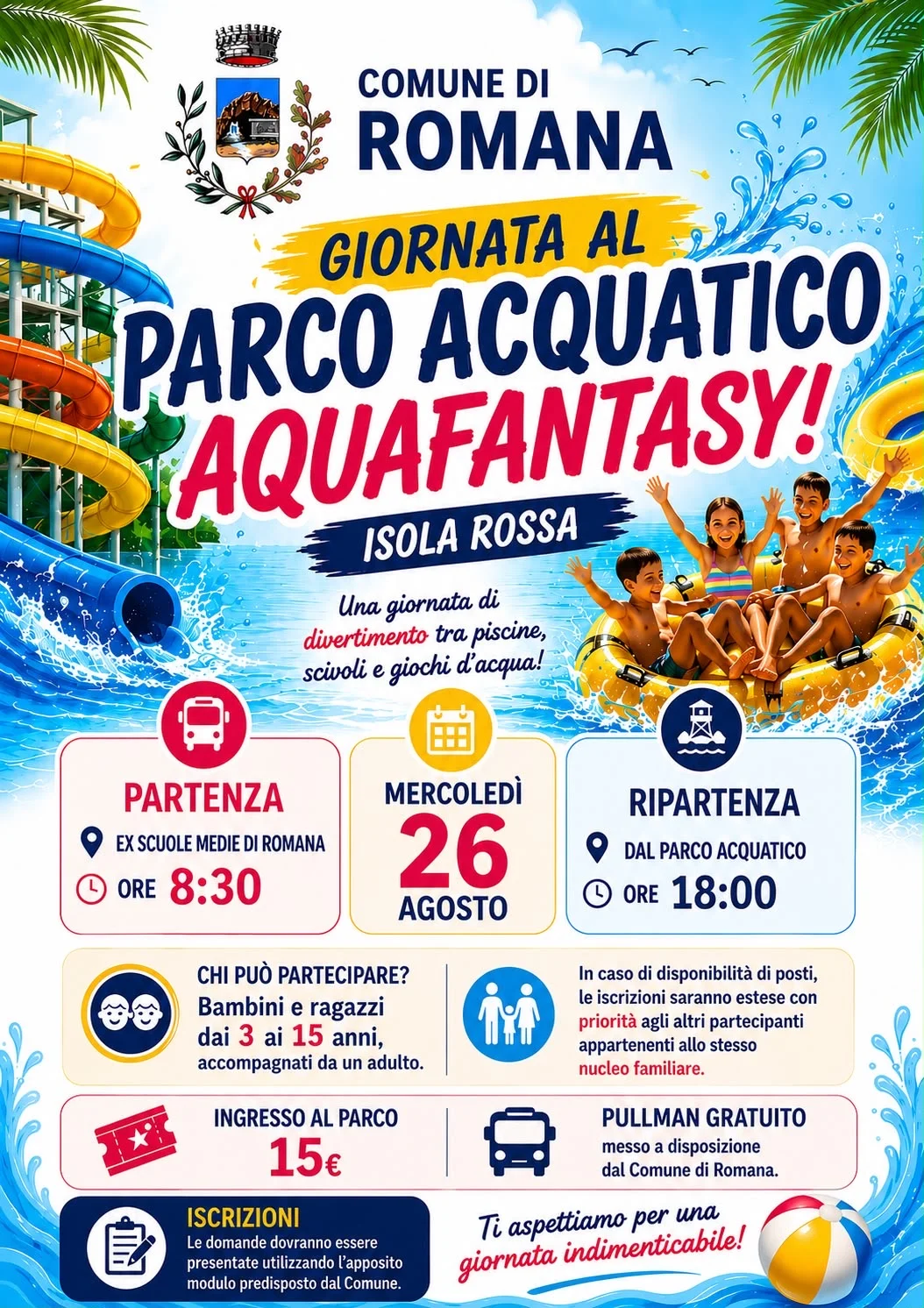 Giornata al Parco Acquatico Aquafantasy - Isola Rossa