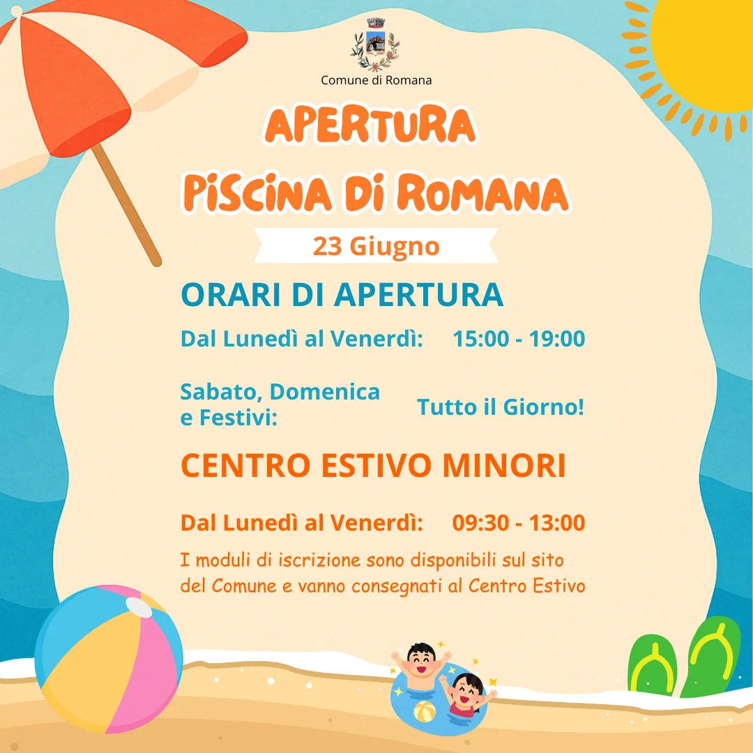 Apertura piscina comunale