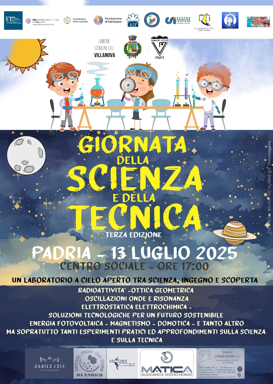 Giornata della scienza e della tecnica  terza edizione -padria 13 luglio 2025