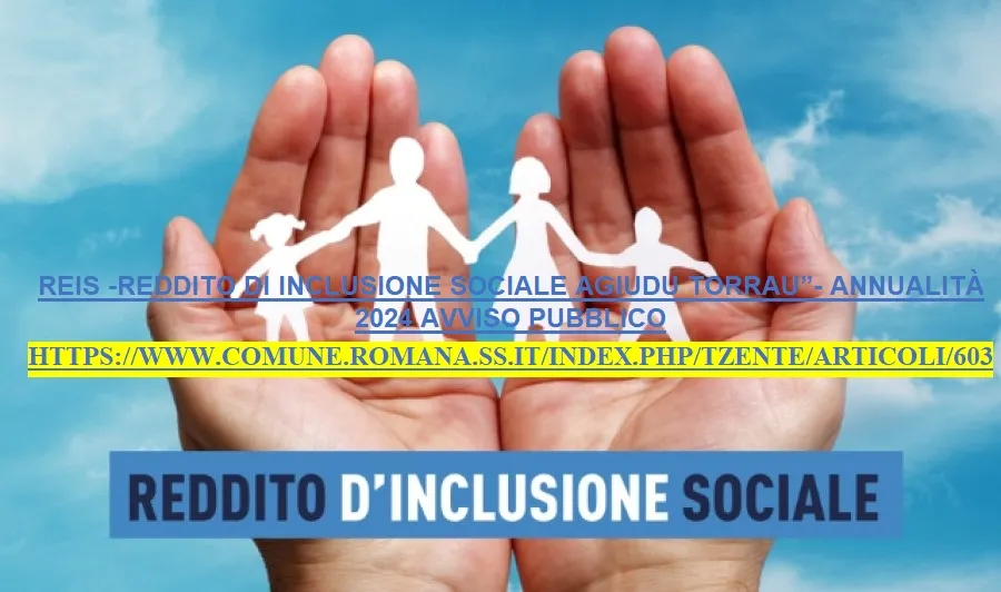 REIS -Reddito di Inclusione sociale Agiudu torrau”- Annualità 2024 Avviso Pubblico
