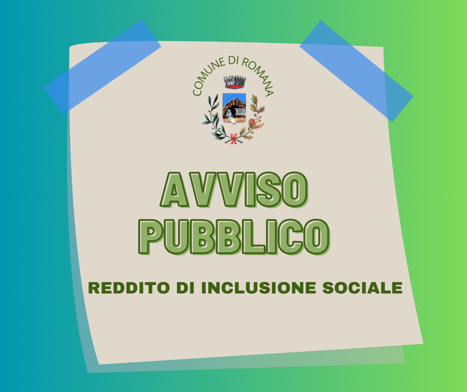 AVVISO PUBBLICO: REDDITO DI INCLUSIONE SOCIALE