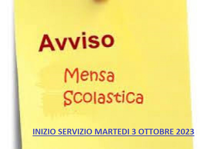 SERVIZIO MENSA PER GLI ALUNNI DELLA SCUOLA DELL’INFANZIA E SCUOLA PRIMARIA ANNO 2023/2024 SERVIZIO MENSA PER GLI ALUNNI DELLA SCUOLA DELL’INFANZIA E SCUOLA PRIMARIA ANNO 2023/2024