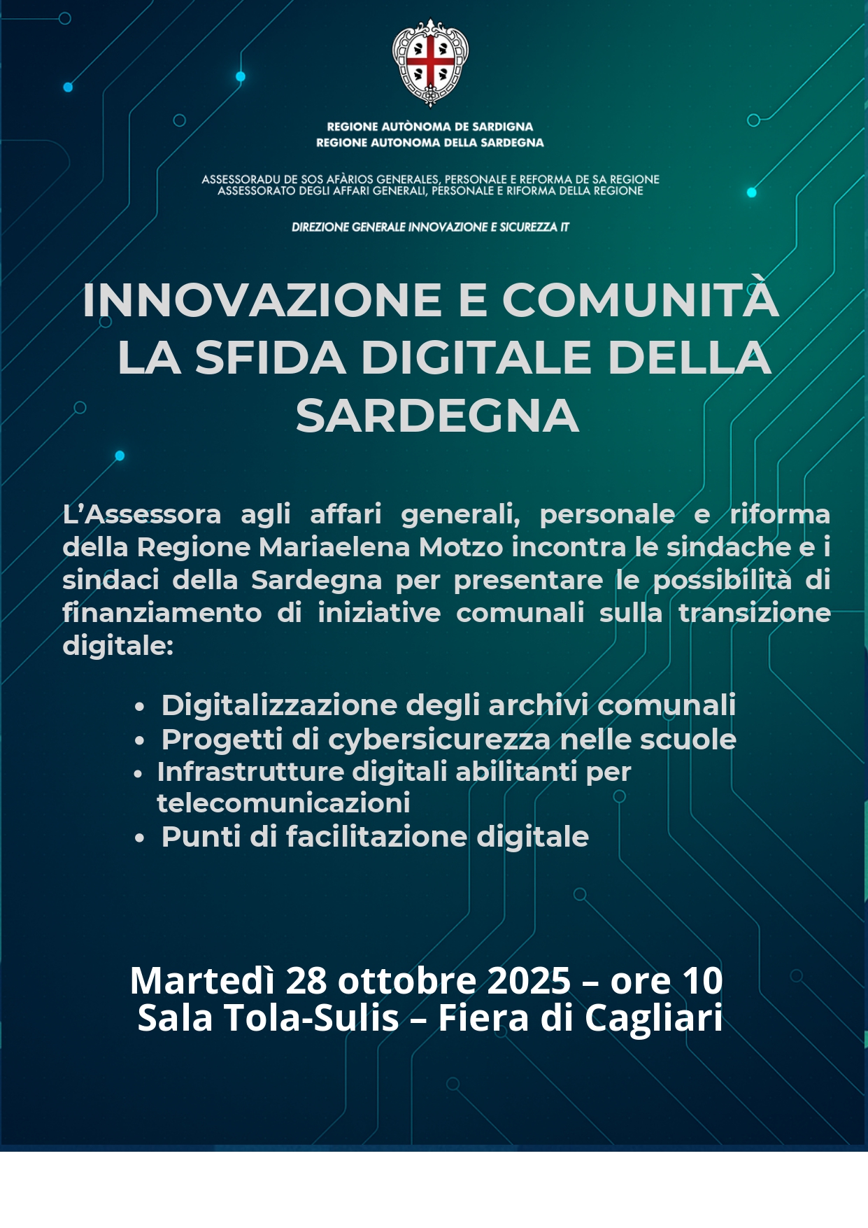 INNOVAZIONE E COMUNITÀ LA SFIDA DIGITALE DELLA SARDEGNA